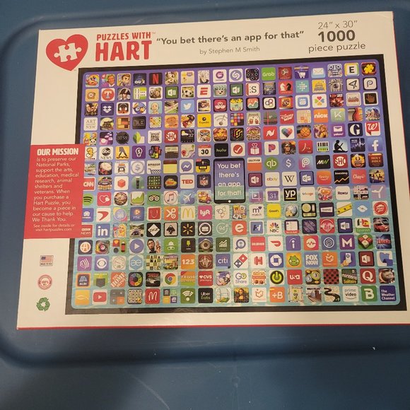 Hart Jigsaw Puzzle-"YOU BET THERE IS AN APP FOR THAT" - 1000 PIECES -GREAT FUN! - Picture 2 of 9